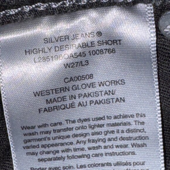 NWT SILVER JEANS "Highly Desirable" High Rise Short in Black Size 27 - Picture 9 of 10